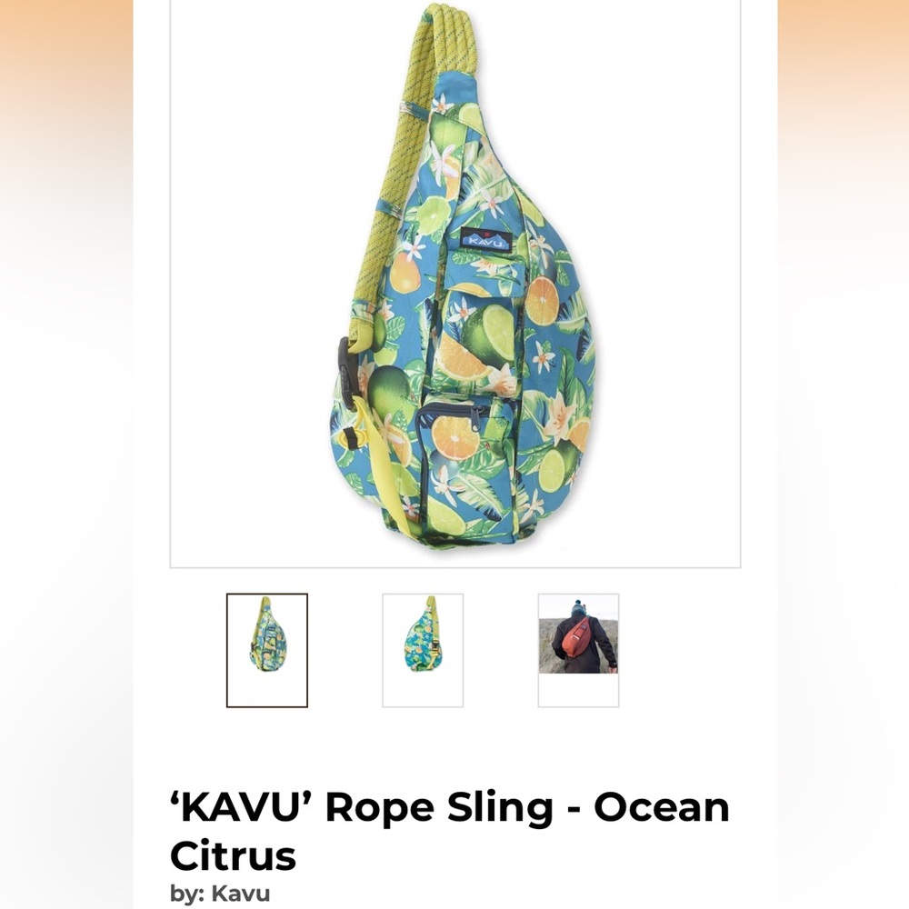 Kavu Rope Crossbody Bag - Ocean Citrus